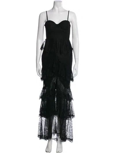 Pre-owned Majorelle Square Neckline Long Dress W/ Tags In Green