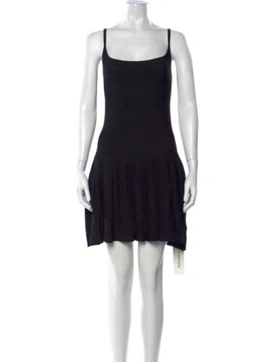 Pre-owned Majorelle Square Neckline Mini Dress In Black