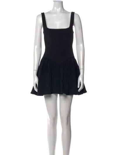 Pre-owned Majorelle Square Neckline Mini Dress In Green