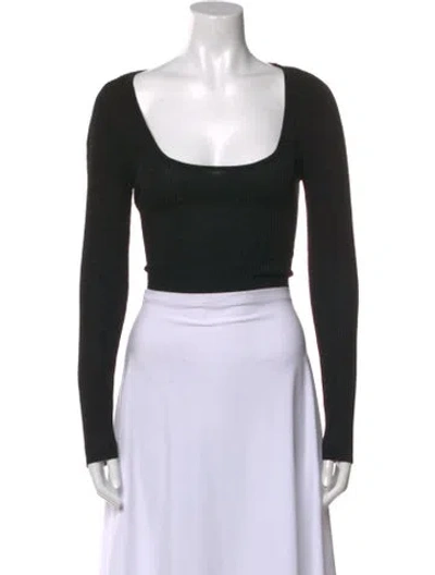 Pre-owned Majorelle Square Neckline Sweater In Black