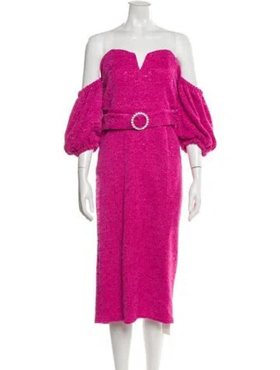 Pre-owned Majorelle Strapless Knee-length Dress In Pink