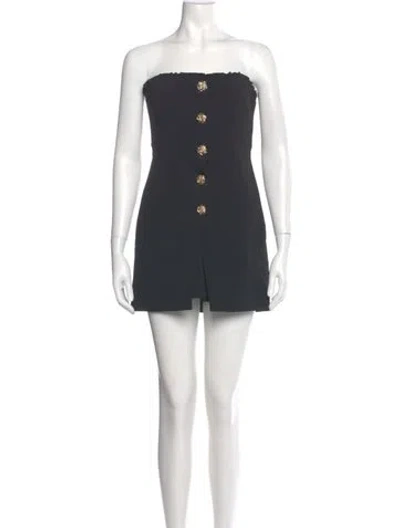 Pre-owned Majorelle Strapless Mini Dress In Black