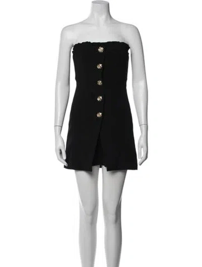 Pre-owned Majorelle Strapless Mini Dress In Black