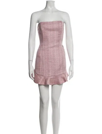 Pre-owned Majorelle Strapless Mini Dress In Pink