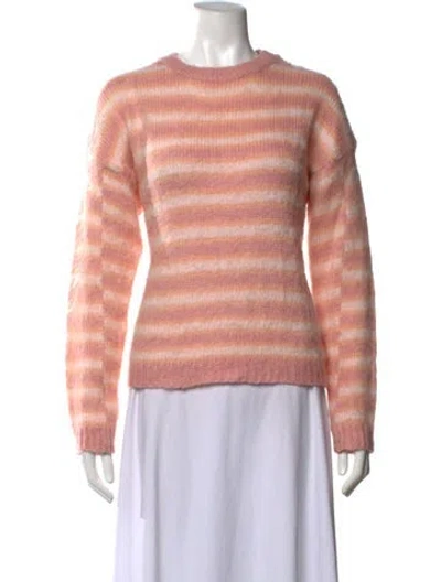 Pre-owned Majorelle Striped Crew Neck Sweater In Pink