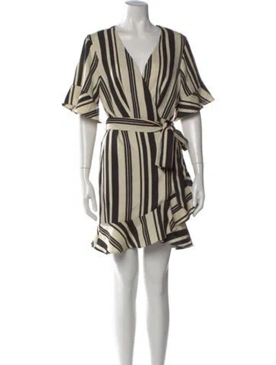 Pre-owned Majorelle Striped Mini Dress In Neutral