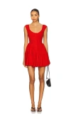 Majorelle Summer Mini Dress In Red