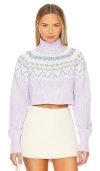 Majorelle Tamera Fairisle Sweater In Purple & Blue Multi