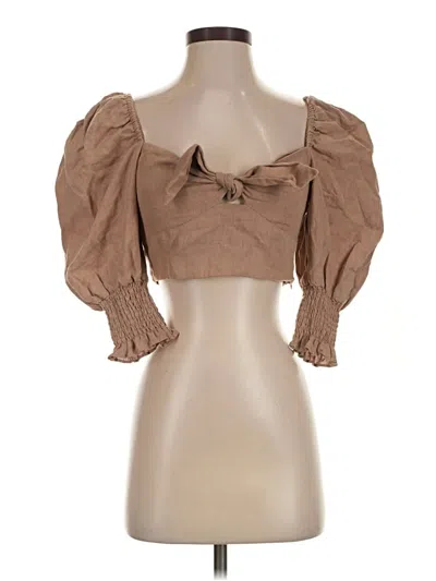Pre-owned Majorelle Tank Top Brown Strapless Neckline Tops