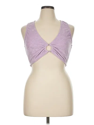 Pre-owned Majorelle Tank Top Purple Halter Neckline Tops
