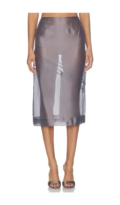 Majorelle Tilda Midi Skirt In Graphite
