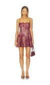Majorelle Tracy Mini Dress In Burgundy