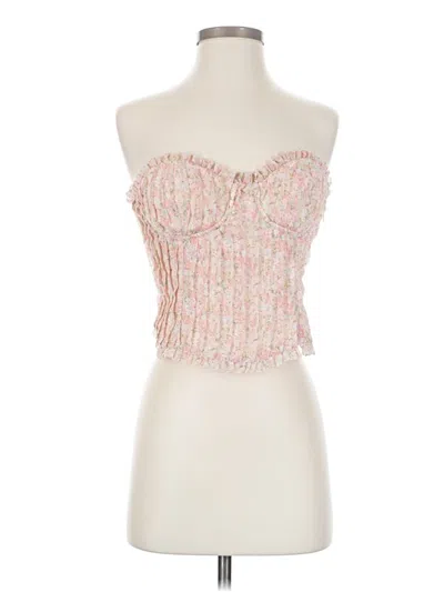 Pre-owned Majorelle Tube Top Pink Strapless Neckline Tops