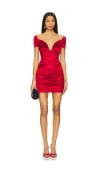 Majorelle Tzarina Mini Dress In Red
