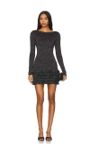 Majorelle Vira Lurex Mini Dress In Black
