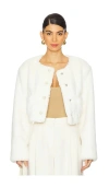 Majorelle Vittoria Faux Fur Jacket In Ivory