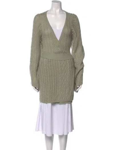Pre-owned Majorelle V-neck Sweater In Green