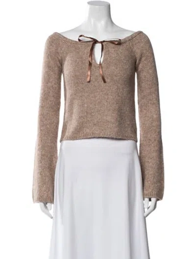 Pre-owned Majorelle V-neck Sweater In Neutral