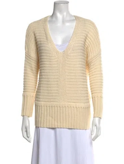 Pre-owned Majorelle V-neck Sweater In Neutrals