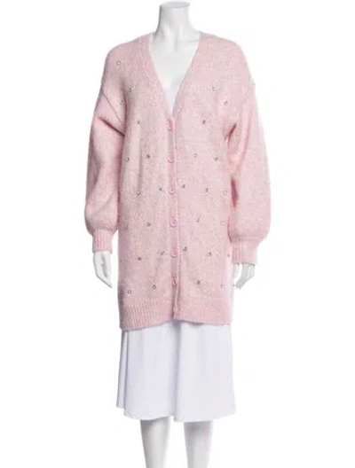 Pre-owned Majorelle V-neck Sweater In Pink