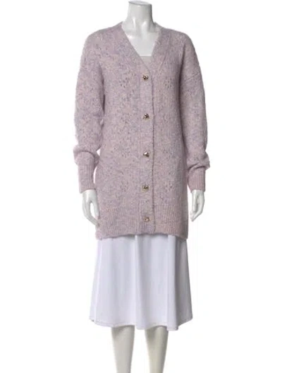 Pre-owned Majorelle V-neck Sweater In Purple
