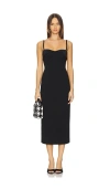 Majorelle X Christina Elezaj Shea Midi Dress In Black