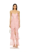 Shop Majorelle Zelda Fitz Gown In Mauve Pink