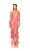 Majorelle Zelda Fitz Gown In Passionfruit Pink