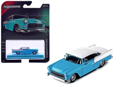 Majorette 1955 Chevrolet Bel Air Blue And White "collection" Series 1/64 Diecast Model Car By