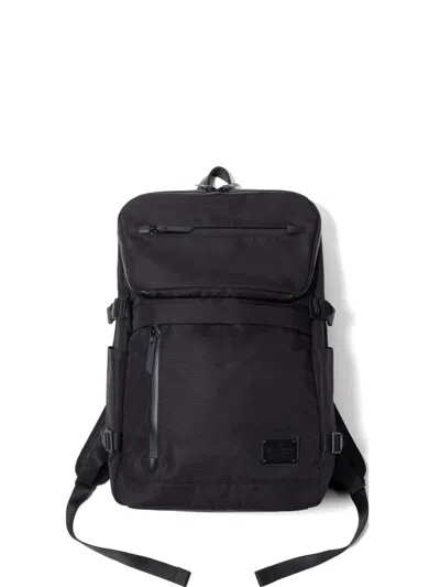 Makavelic Buckle Straps Backpack In Black