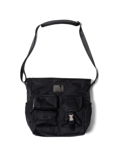 Makavelic Pockets Shoulder Bag In Black