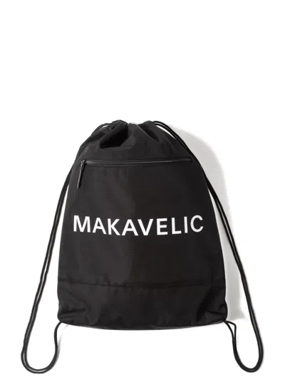Makavelic Squad Logo-print Drawstring Bag In Black