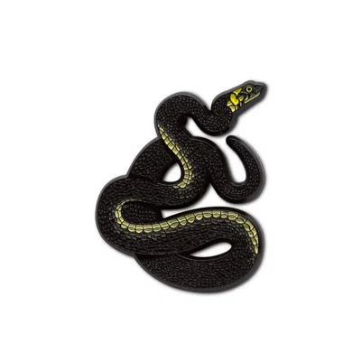 Make Heads Turn Women's Black / Brown Enamel Pin Grass Snake