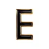 Make Heads Turn Women's Black Enamel Letter E Pin In Black