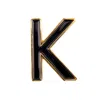Make Heads Turn Women's Black Enamel Letter K Pin In Black