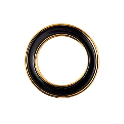 Make Heads Turn Women's Black Enamel Letter O Pin