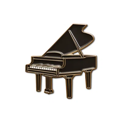 Make Heads Turn Women's Black Enamel Pin Grand Piano