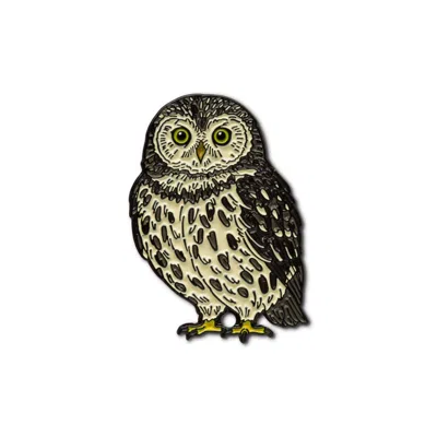 Make Heads Turn Women's Black / Grey Enamel Pin Pygmy Owl