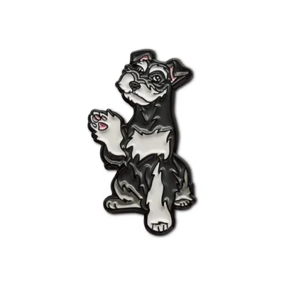Make Heads Turn Women's Black / Grey Enamel Pin Schnauzer Dog In Multi