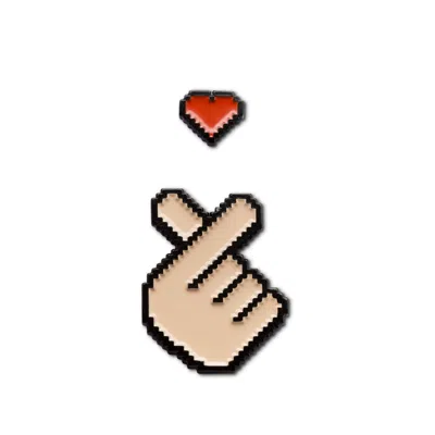 Make Heads Turn Women's Black / Neutrals Enamel Pin Finger Heart