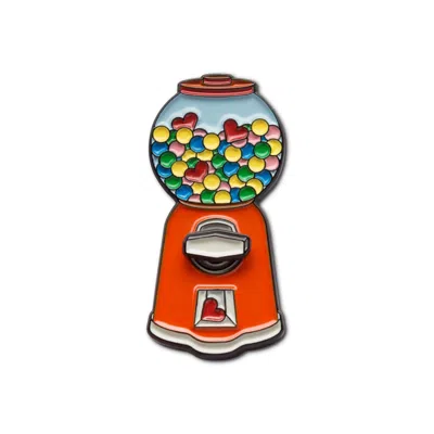 Make Heads Turn Women's Black / Red Enamel Pin Bubble Gum Machine In Multi