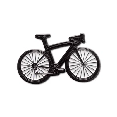 Make Heads Turn Women's Black / White Enamel Pin Bicycle In Multi