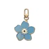 Make Heads Turn Women's Blue Enamel Carabiner Keychain Forget-me-not Flower