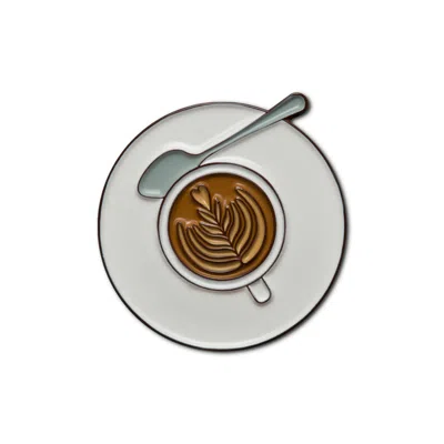 Make Heads Turn Women's Blue Enamel Pin Cup Of Coffee