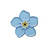 Make Heads Turn Women's Blue Enamel Pin Forget Me Not Flower In Blue
