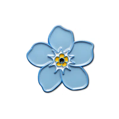 Make Heads Turn Women's Blue Enamel Pin Forget Me Not Flower