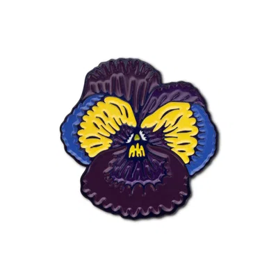Make Heads Turn Women's Blue Enamel Pin Violet