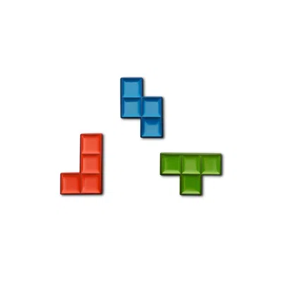 Make Heads Turn Women's Blue / Green / Red Enamel Pin Tetris