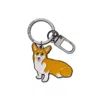 Make Heads Turn Women's Brown / Black Enamel Keychain / Bag Charm Queen's Corgi In Multi
