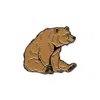 Make Heads Turn Women's Brown / Black Enamel Pin Bear In Gold